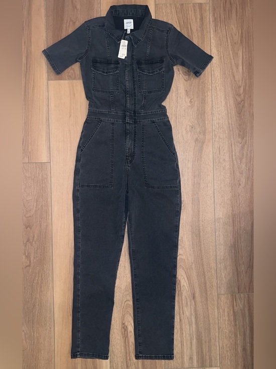 aerie Pants - aerie - Black Denim Jumpsuit